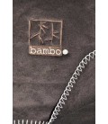Plaid Bamboo broderie, chocolat