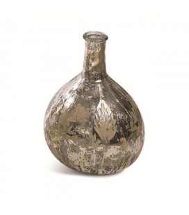 Petit vase Latika Leaf en verre mercurisé