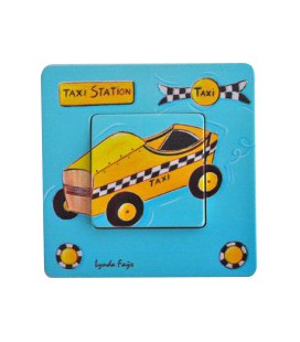 Interrupteur décoré "taxi jaune"