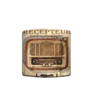 Interrupteur décoré radio vintage