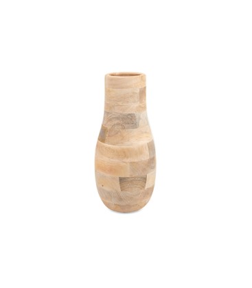 Vase Batwa large, en bois de manguier, maison Nkuku