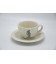 Set de 4 tasses expresso "skieur" avec soucoupe