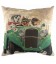 Coussin "Wacky race" vert