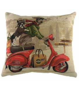 Coussin "Scooter Dog" rouge